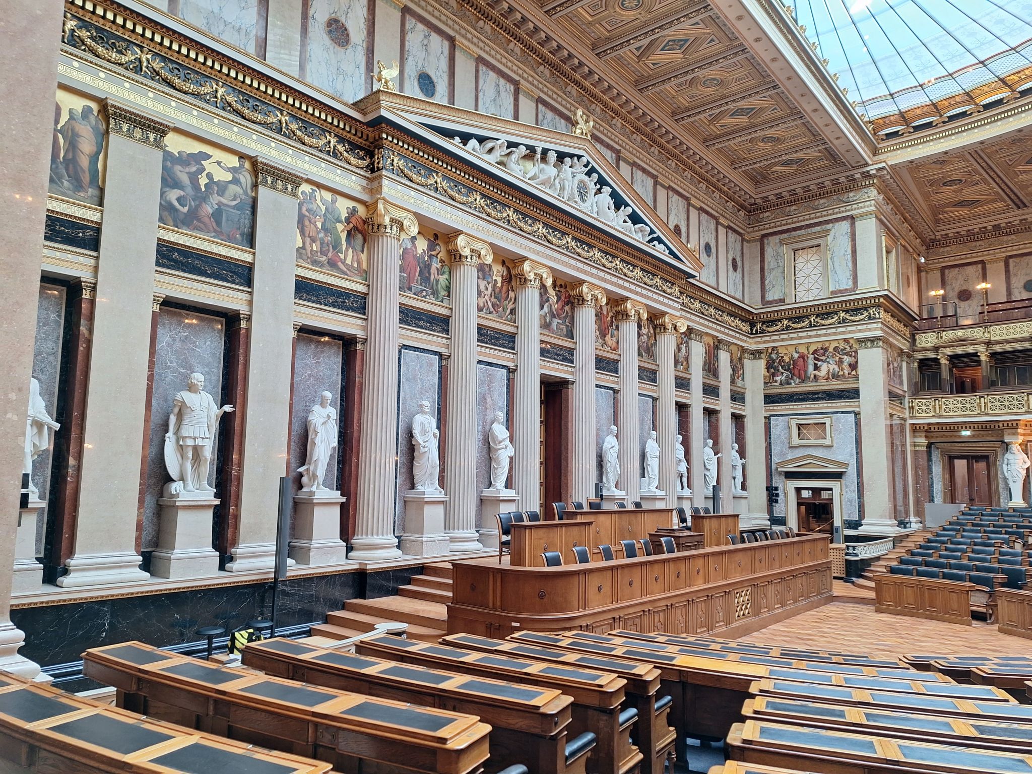 Inside the Parliament of Austria.